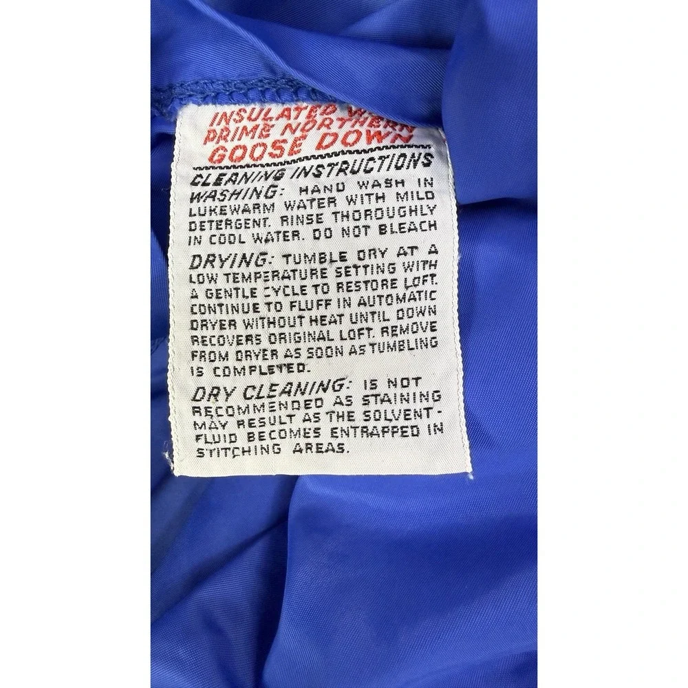 Vintage 80 Puffer Vest Mens Prime Northern Goose Down Reversible Blue red M 2h2